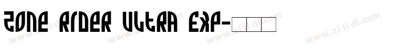 Zone Rider Ultra Exp字体转换